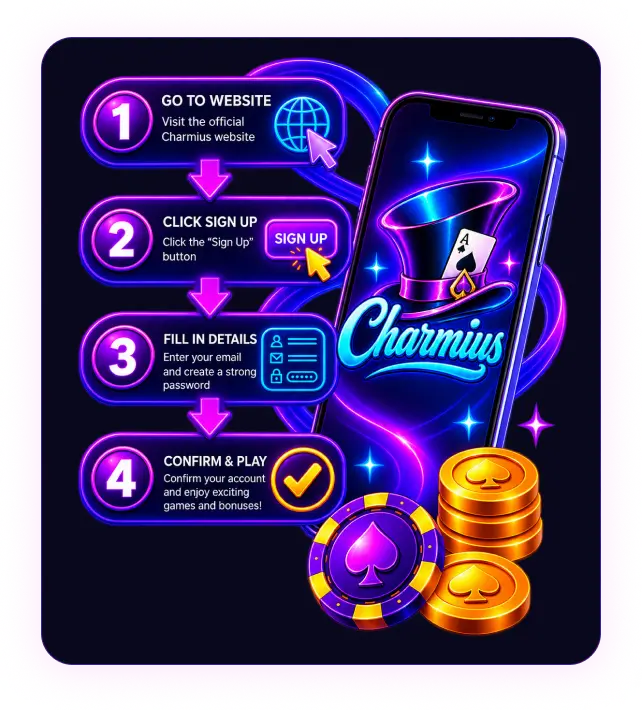 How to Register at Charmius Casino